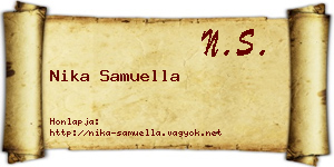 Nika Samuella névjegykártya
